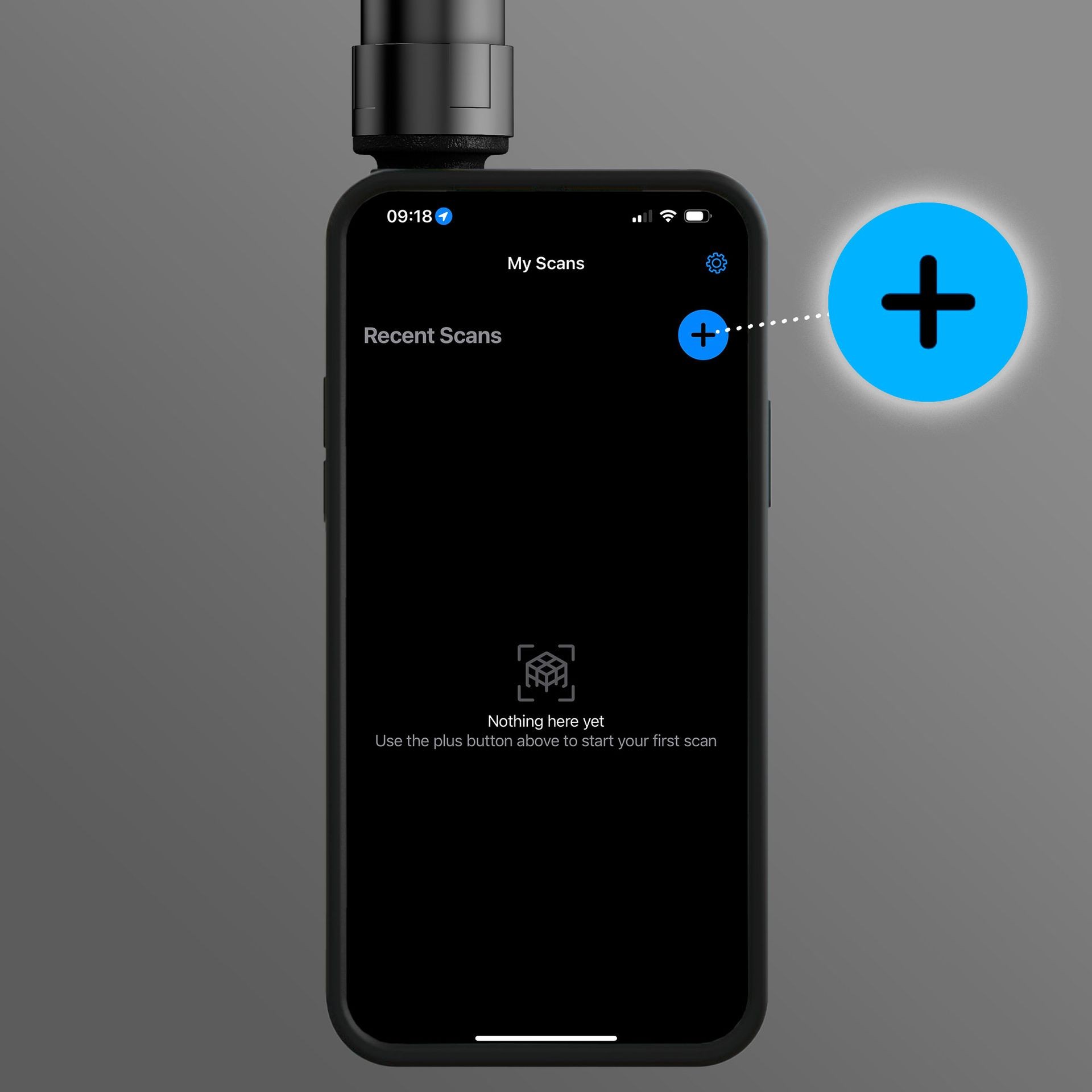 2. Press the “plus” button
